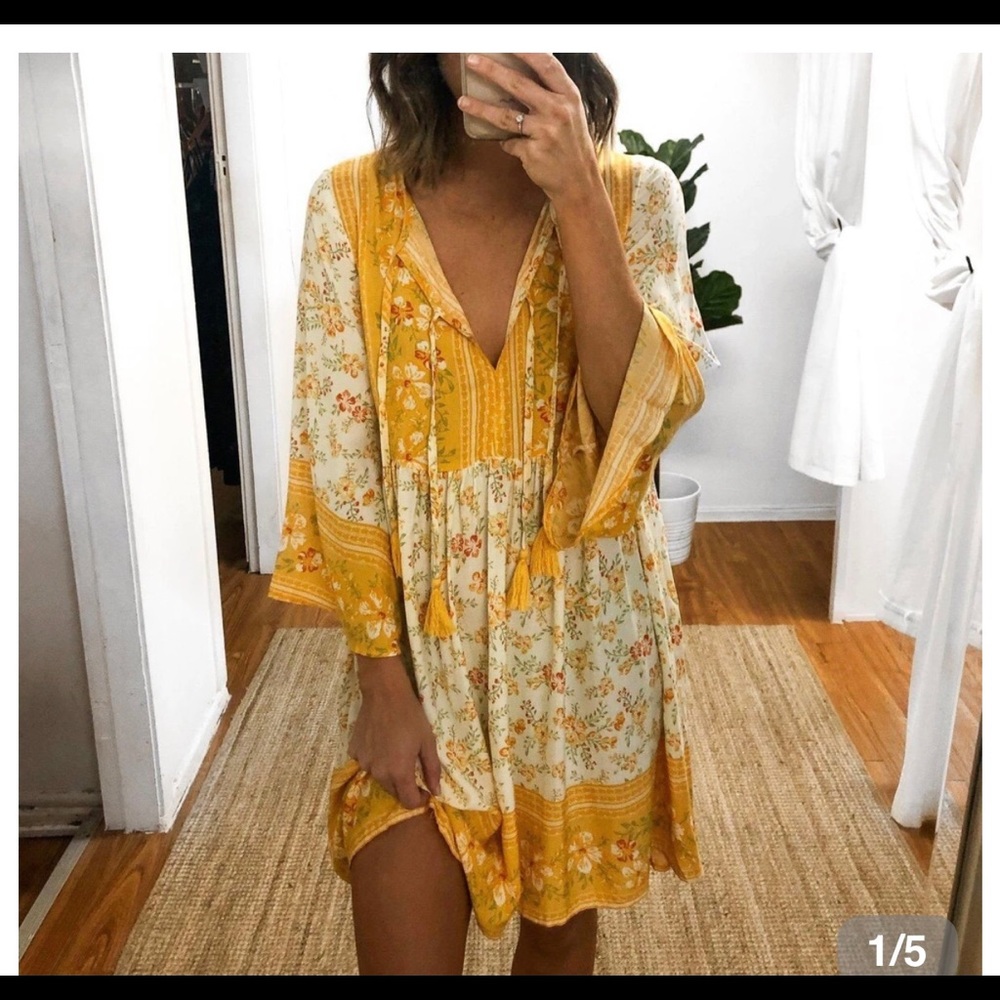 Floral print mini dress